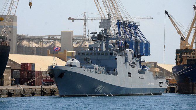 Un cuirassé russe aperçu à Port Soudan