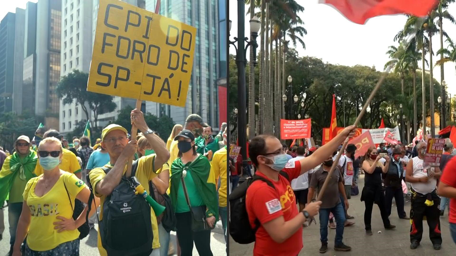 Brésil: manifestations pro-Bolsonaro en pleine pandémie