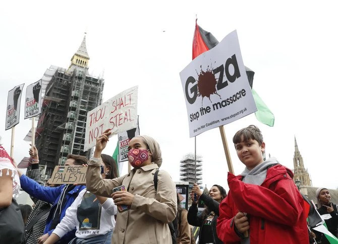 Des milliers de manifestants pro-palestiniens défilent au Royaume-Uni