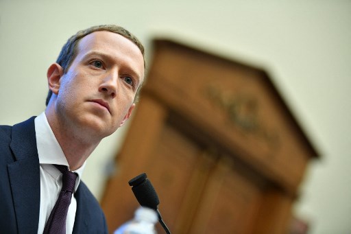 Le président-directeur général de Facebook, Mark Zuckerberg, témoigne le 23 octobre 2019 devant le comité des services financiers de la Chambre à Washington DC. (Mandel Ngan/AFP)