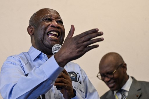 L'ex-président ivoirien Laurent Gbagbo à Abidjan, le 17 juin 2021 (Photo, AFP)