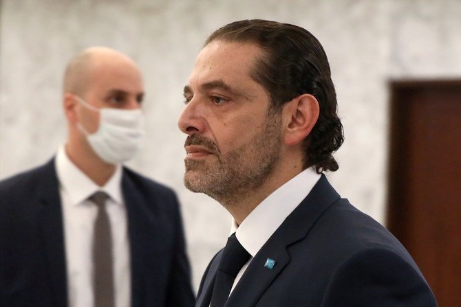 Le Premier ministre désigné, Saad Hariri, après une réunion avec le président libanais Michel Aoun au palais présidentiel de Baabda, au Liban, le 22 mars 2021. (Reuters)