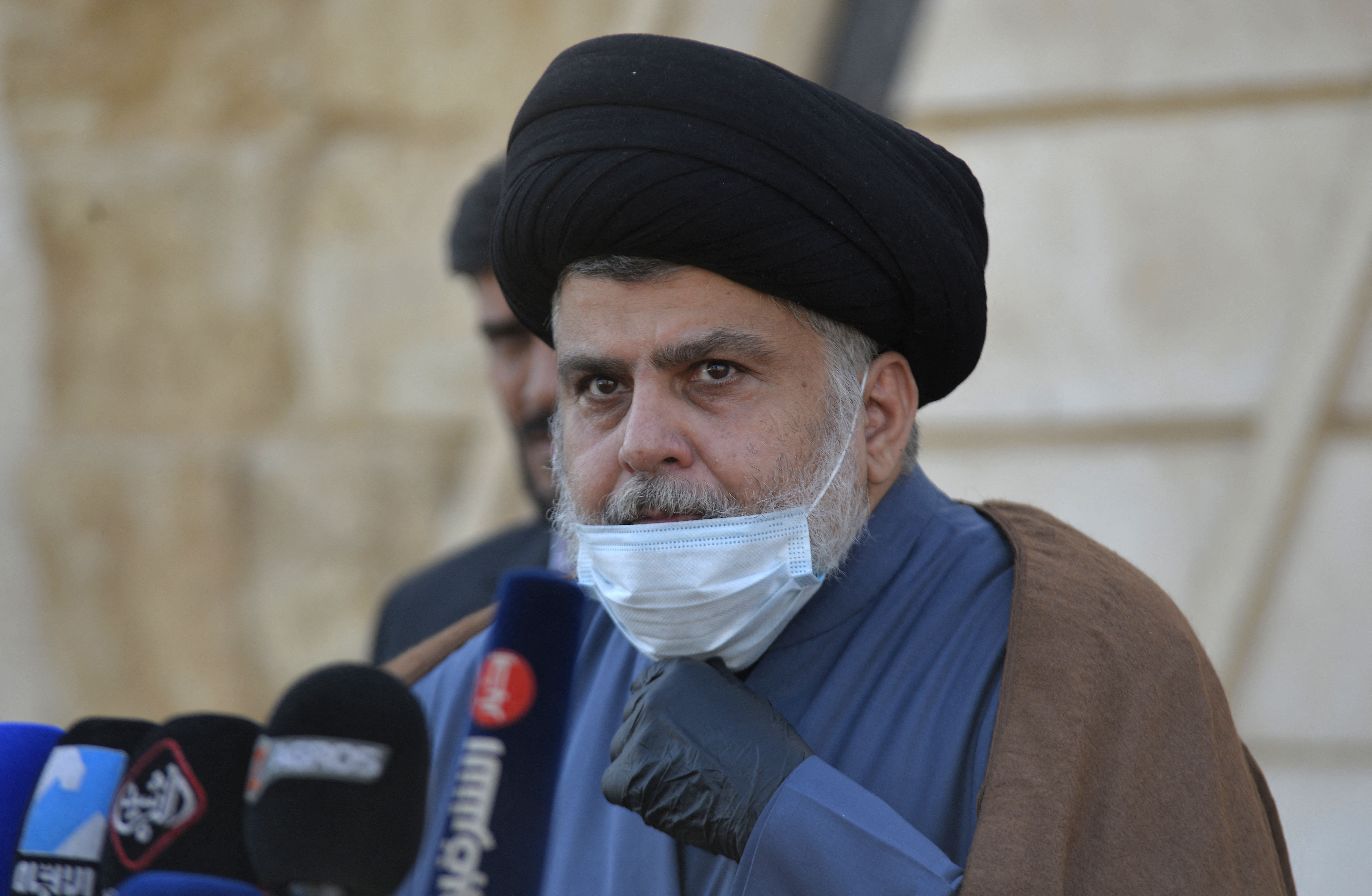 Le puissant leader chiite Moqtada Sadr à Najaf en Irak le 1à février 2021. Photo d'archives ALI NAJAFI / AFP