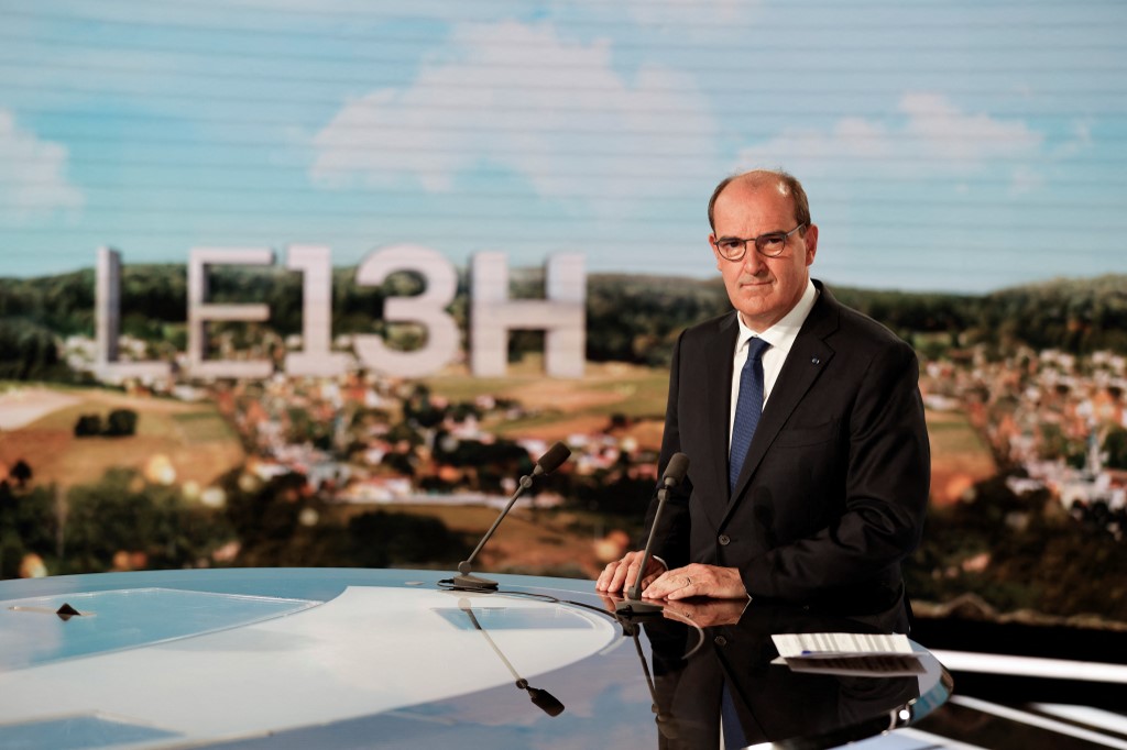 Le Premier ministre français Jean Castex, invité du journal de 13h sur TF1, le 21 juillet 2021. Photo AFP