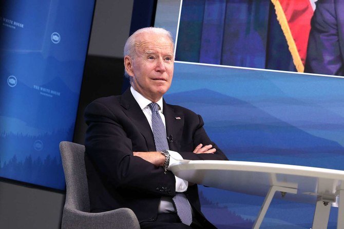 Le président américain Joe Biden à l’écoute lors d'une réunion virtuelle, le 30 juillet 2021 à Washington, DC. (AFP)