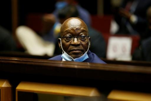 L'ancien président sud-africain Jacob Zuma devant la justice à Pietermaritzburg, en Afrique du Sud, le 26 mai 2021. - POOL/AFP/Archives