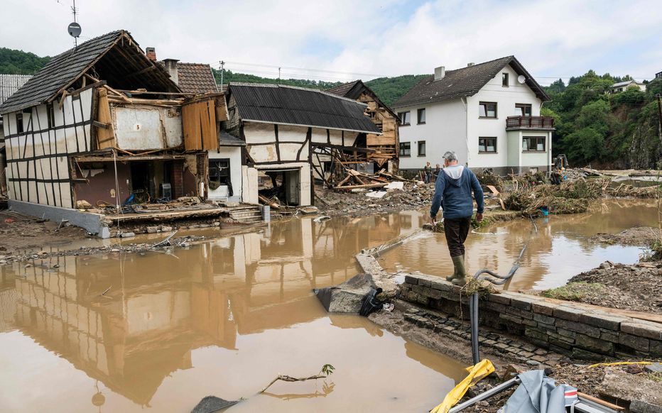 Habitations détruites par les fortes inondations en Allemagne. Photo AFP / Bernd Lauter