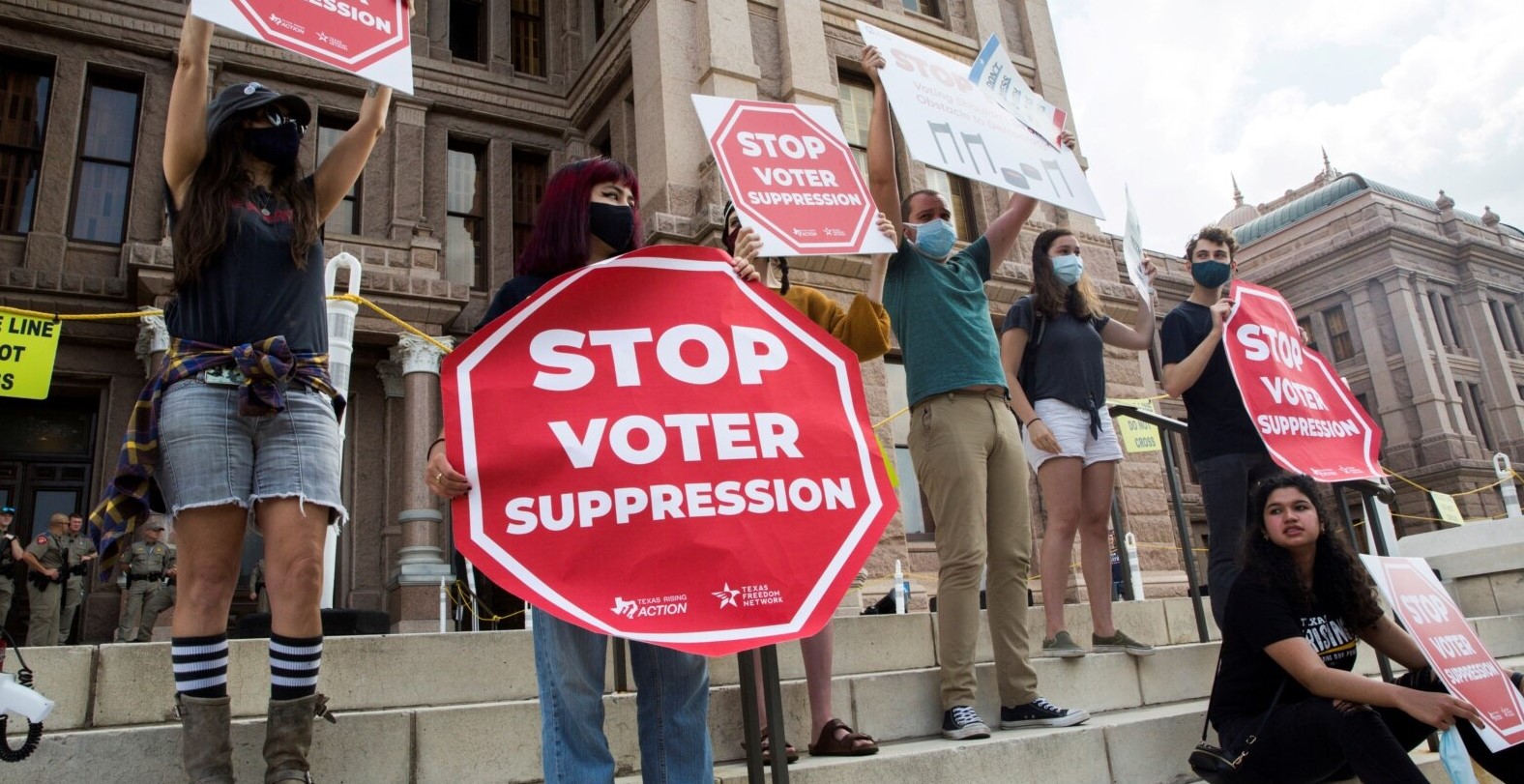 Manifestation contre une série de nouvelles restrictions de vote à Austin, Texas, États-Unis, le 8 mai 2021. Photo d'archives Mikala Compton/ Reuters