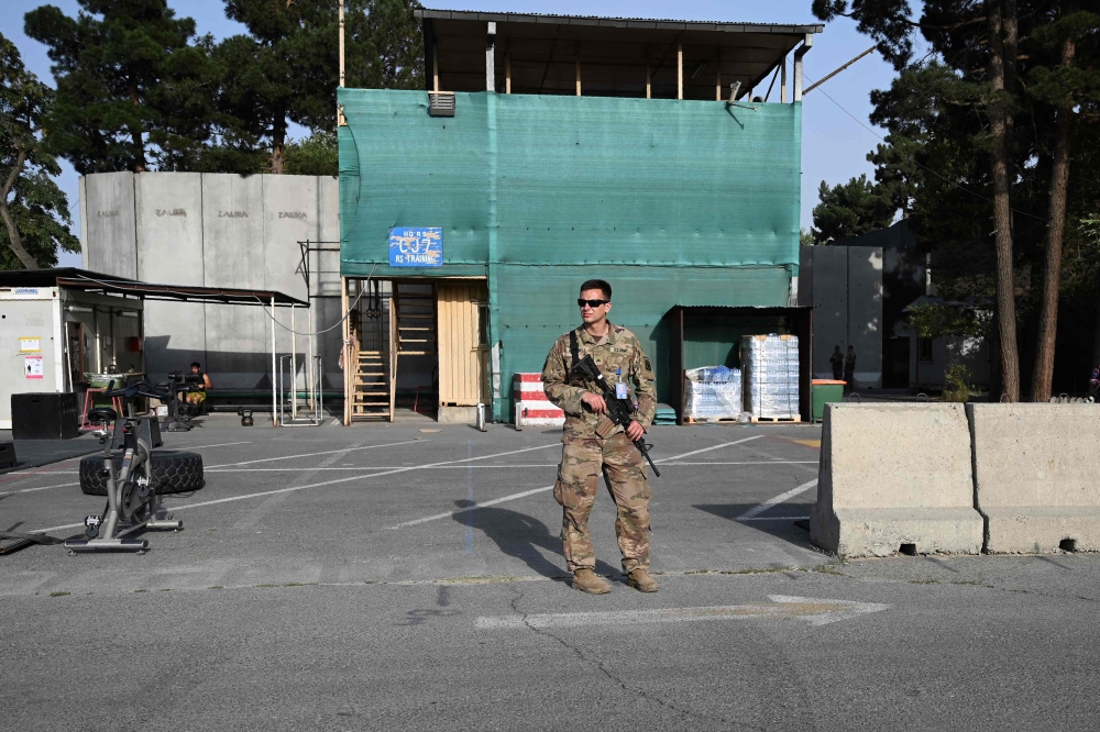 Un soldat américain à Kaboul, le 12 juillet 2021. Photo AFP/WAKIL KOHSAR