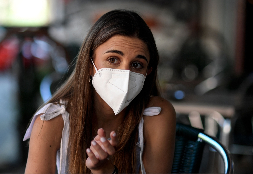 Andrea Lopez Robles, jeune espagnole de 25 ans, transplantée du foie à l'âge de 2 ans, le 7 juillet 2021 à Madrid. Photo d'archives AFP / OSCAR DEL POZO