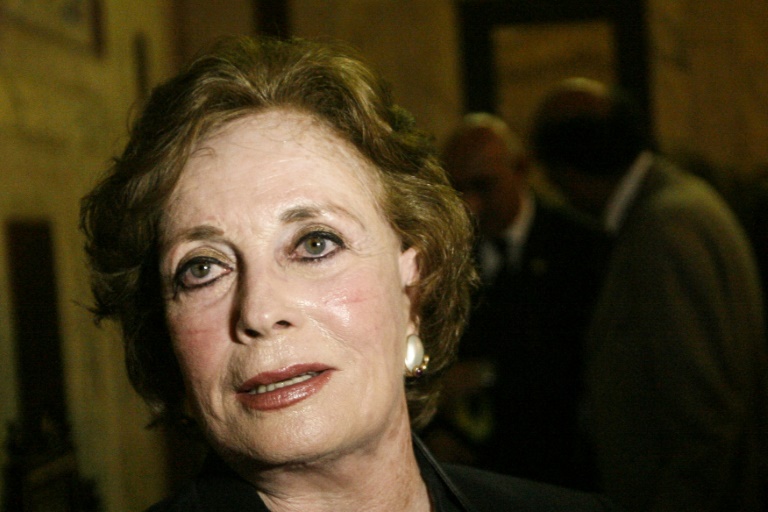 Jihane el-Sadate, veuve du président égyptien assassiné Anouar el-Sadate, le 27 juillet 2009 au Caire ( Khaled DESOUKI / AFP/Archives )