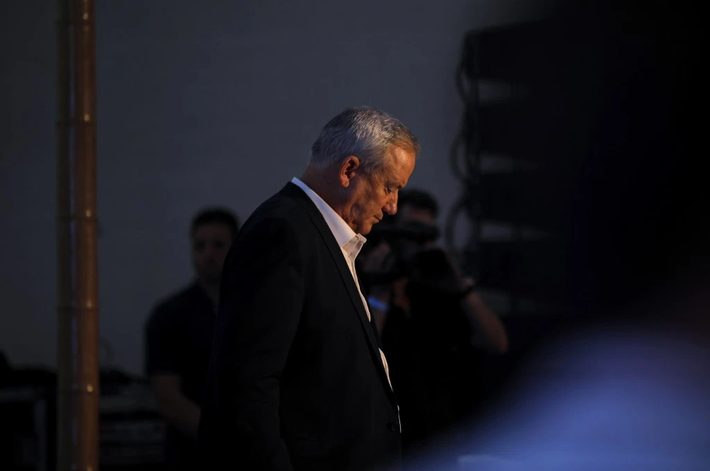 Le ministre israélien de la Défense, Benny Gantz, prenant part à une cérémonie dans le nord de la ville israélienne de Metula, non loin de la frontière avec le Liban, le 4 juillet 2021. Photo d'archives AFP