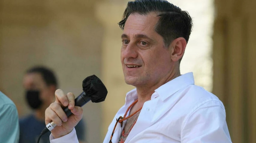 Olivier Py, directeur du Festival d'Avignon lors d'une conférence de presse le 5 juillet 2021. AFP