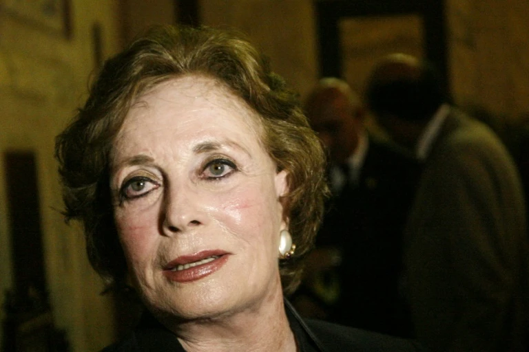 Jihane el-Sadate, veuve du président égyptien assassiné Anouar el-Sadate, le 27 juillet 2009 au Caire ( Khaled DESOUKI / AFP/Archives )