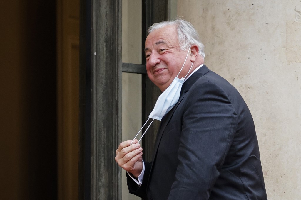 Le président du Sénat français Gérard Larcher à l'Elysée à Paris, le 5 juillet 2021 (AFP)