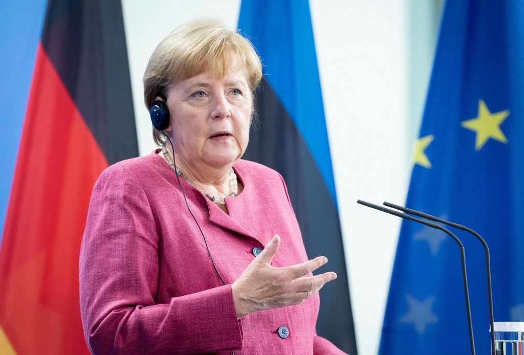 La chancelière allemande Angela Merkel, le 17 août 2021. (AFP)