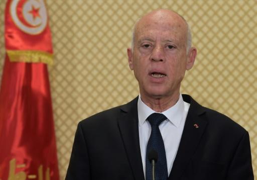 Le président tunisien Kais Saied lors d'une conférence de presse à Tunis le 25 décembre 2019. Archives AFP