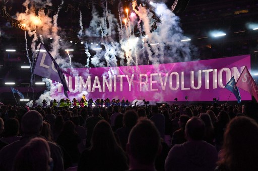 La chanteuse américaine Jennifer Lopez sur scène lors de l'enregistrement du concert de collecte de fonds «Vax Live» en Californie, le 2 mai 2021 (Photo, AFP)