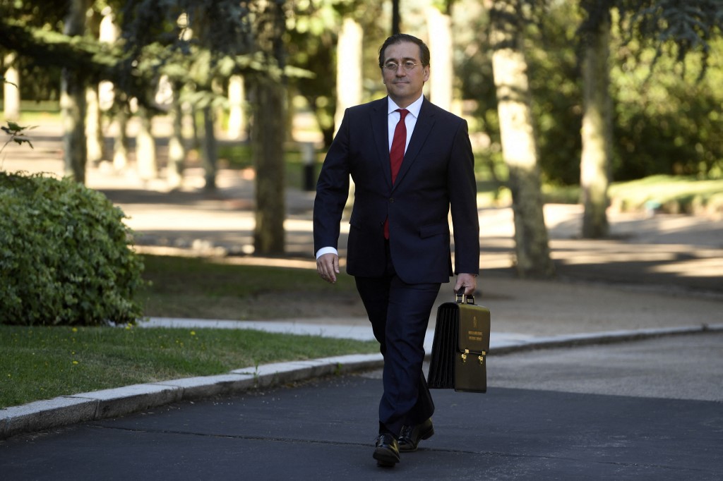 Le ministre espagnol des Affaires étrangères, José Manuel Albares à Madrid, le 13 juillet 2021. (AFP)