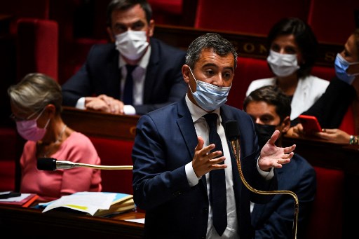 Le ministre français de l'Intérieur Gérald Darmanin lors d'une séance de questions au gouvernement à l'Assemblée nationale à Paris, le 7 septembre 2021 (Photo, AFP)