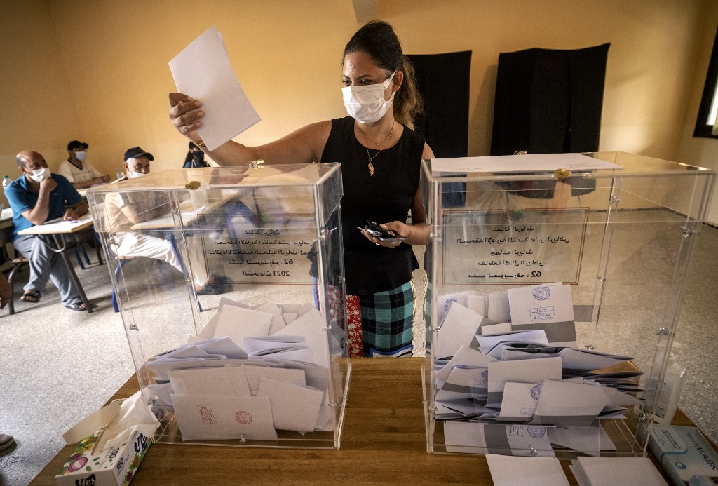 En images: jour de vote au Maroc