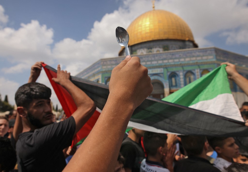 La cuillère, nouveau symbole de «libération» pour les Palestiniens