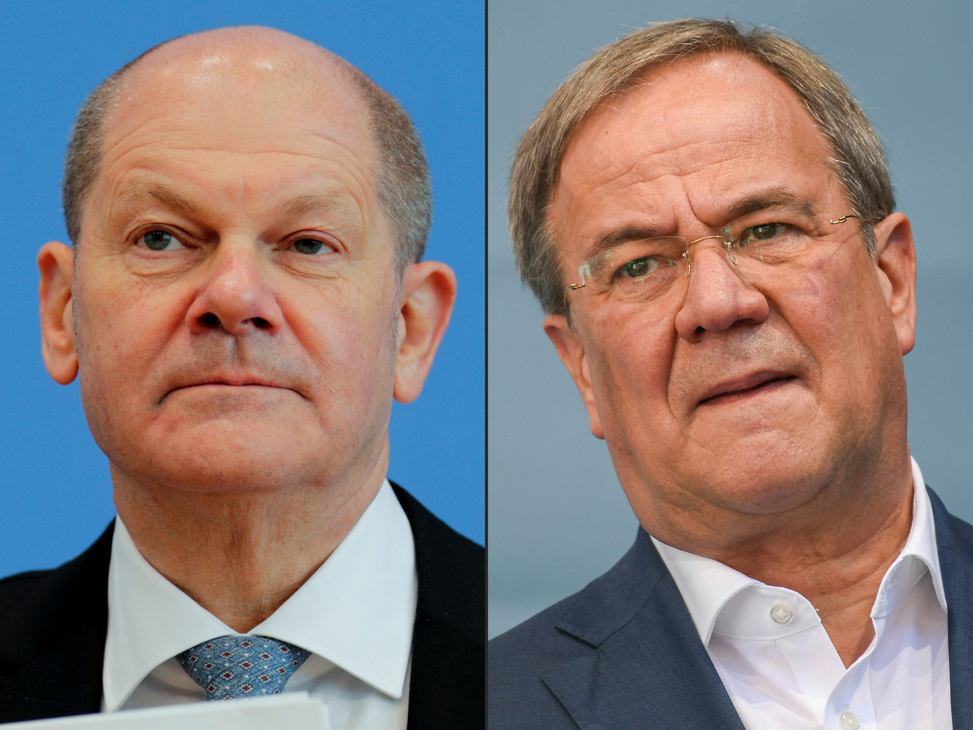 Olaf Scholz, actuel vice-chancelier, est candidat au poste de la chancellerie pour le parti social-démocrate (SPD) et Armin Laschet, chef de l'Union chrétienne-démocrate (CDU) (Photo, AFP)