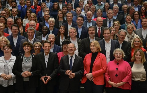 Le ministre allemand des Finances, vice-chancelier et candidat du parti social-démocrate SPD à la chancelier Olaf Scholz, le 29 septembre 2021 dans l'enceinte du Bundestag à Berlin (Photo, AFP)