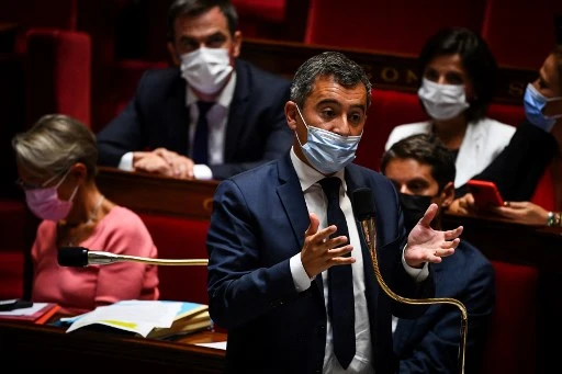 Le ministre français de l'Intérieur Gérald Darmanin lors d'une séance de questions au gouvernement à l'Assemblée nationale à Paris, le 7 septembre 2021 (Photo, AFP)