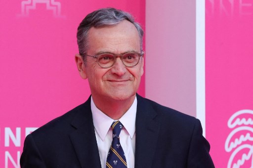 Le président du CSA, Roch-Olivier Maistre, lors d'une séance photo au festival Cannes International Series 2019 au Palais des festival de Cannes, le 8 avril 2019. (Valerie Hache/AFP)