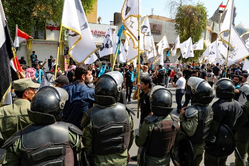 Manifestation à Bagdad pour le 2e anniversaire de la contestation