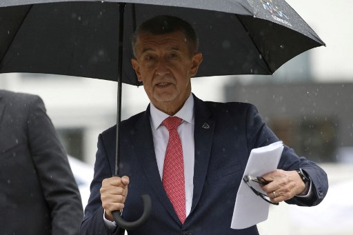 Le Premier ministre tchèque Andrej Babis à son arrivée au sommet UE-Balkans occidentaux au centre des congrès de Brdo, près de Ljubljana le 6 octobre 2021. (Ludovic Marin /AFP)