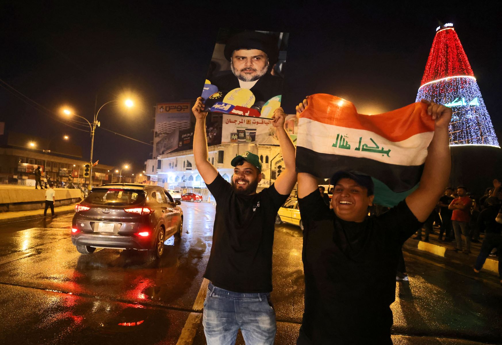Le souverain de l'Irak tempérant deux feux