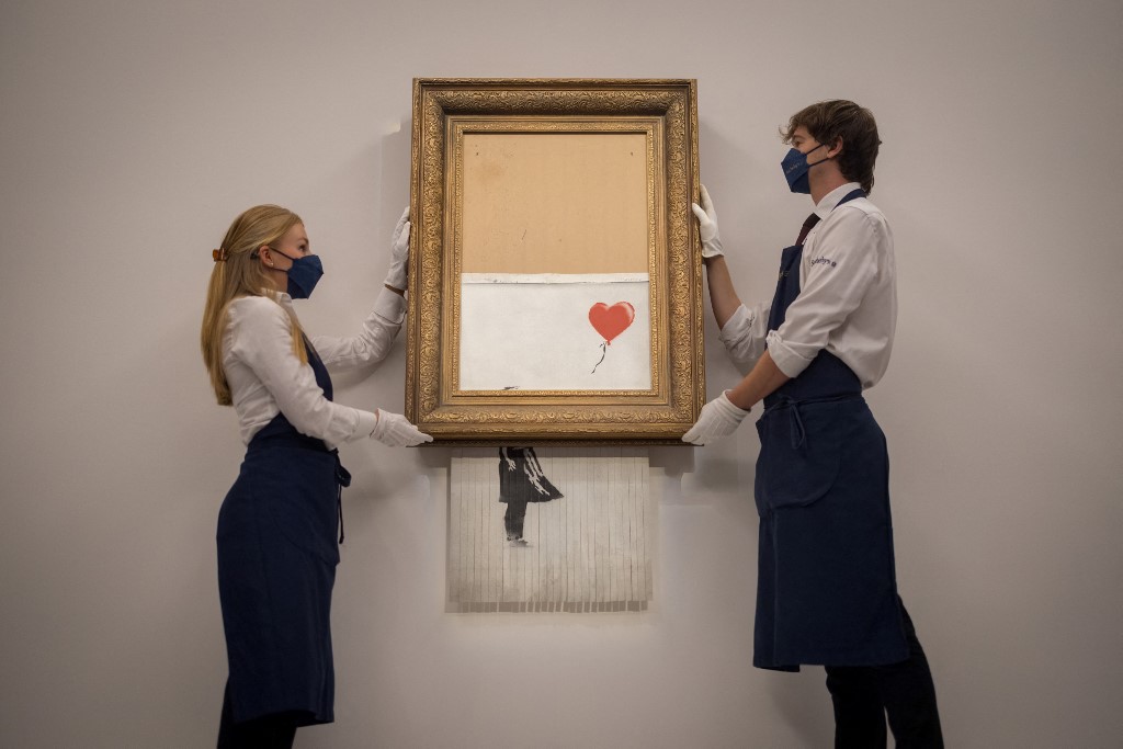 «La fille au Ballon», célébrissime Banksy en lambeaux de retour sous le marteau
