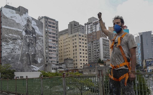 Brésil: À Sao Paulo, les cendres d'Amazonie deviennent une fresque géante