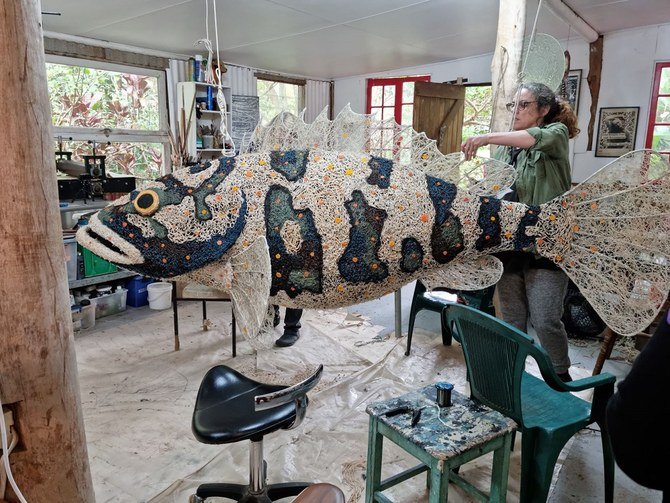 Hammour House, un projet d'art communautaire de l'Expo 2020, propose une sculpture de récif corallien