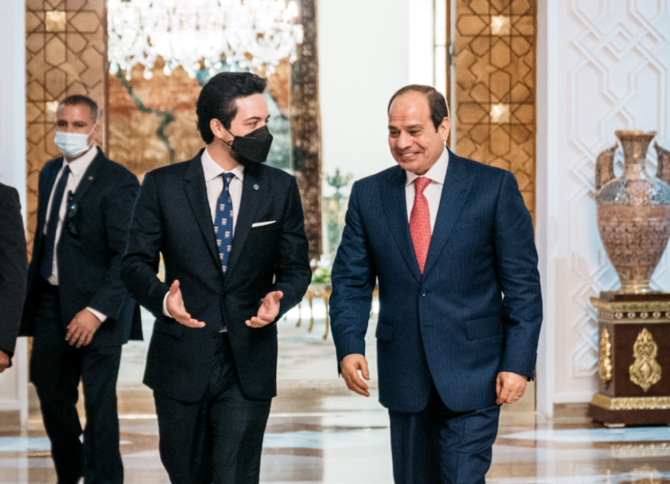 Le prince héritier jordanien rencontre le président égyptien au Caire