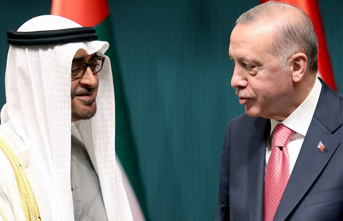 Les accords d’investissement ont été conclus lors de la visite à Ankara du prince héritier d’Abou Dhabi, le cheikh Mohammed ben Zayed al-Nahyane, pour s’entretenir avec le président Tayyip Erdogan. (Reuters)