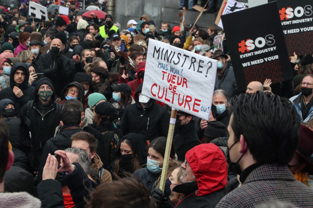 «Non à la fermeture injuste»: le monde culturel dans la rue en Belgique