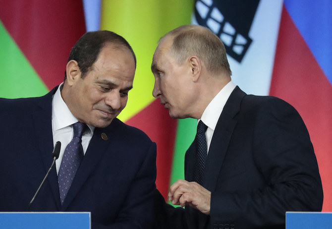 Les présidents russe Vladimir Poutine et égyptien Abdel Fattah El-Sissi se sont entretenus par téléphone au sujet de la crise libyenne. (Fichier/AFP)