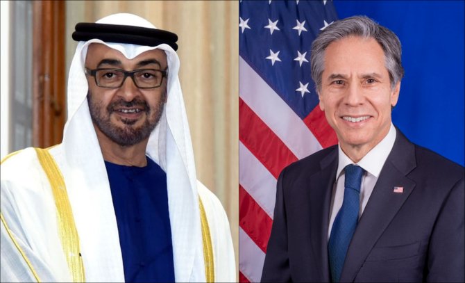 Le prince héritier d'Abou Dhabi et Anthony Blinken discutent de questions régionales