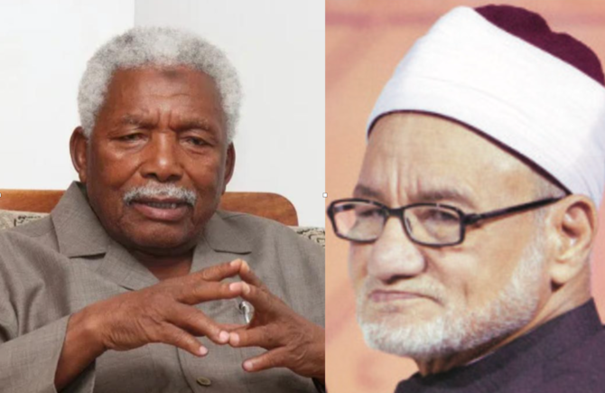 Ali Hassan Mwinyi, à gauche, et le professeur Hassan Mahmoud al-Shafei. (Photo fournie)