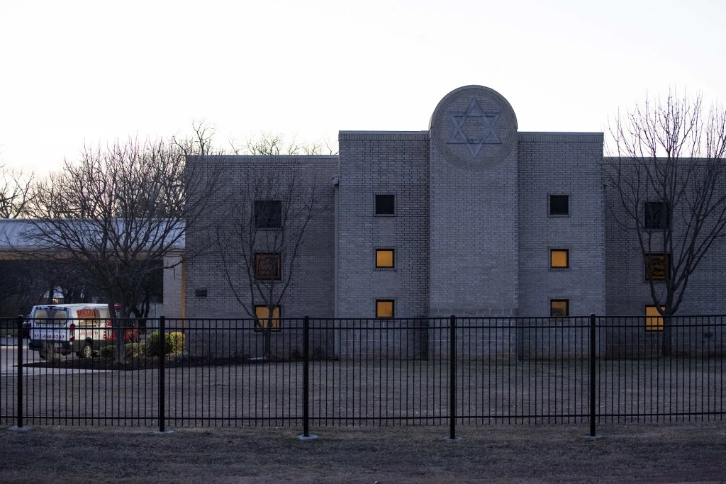 Photo prise de la synagogue de la Congrégation Beth Israel le 17 janvier 2022 à Colleyville, au Texas. (AFP)
