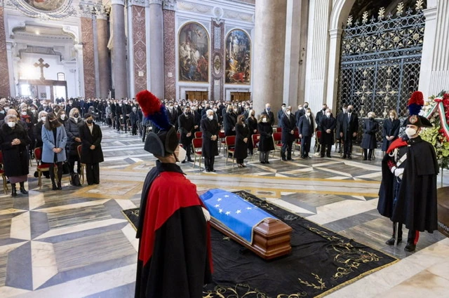 Funérailles d'Etat à Rome du président du Parlement européen
