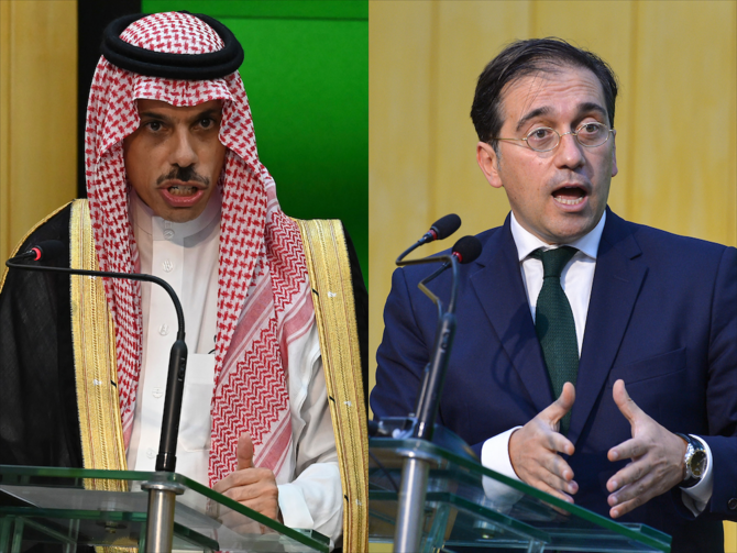 Le ministre saoudien des Affaires étrangères discute avec son homologue espagnol