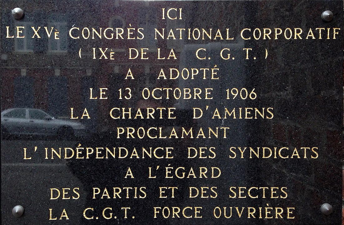Charte d'Amiens de 1906. (Wikipedia).