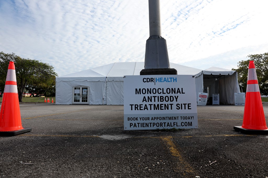 Un site de traitement monoclonal à Miami, en Floride. Crédits: AFP