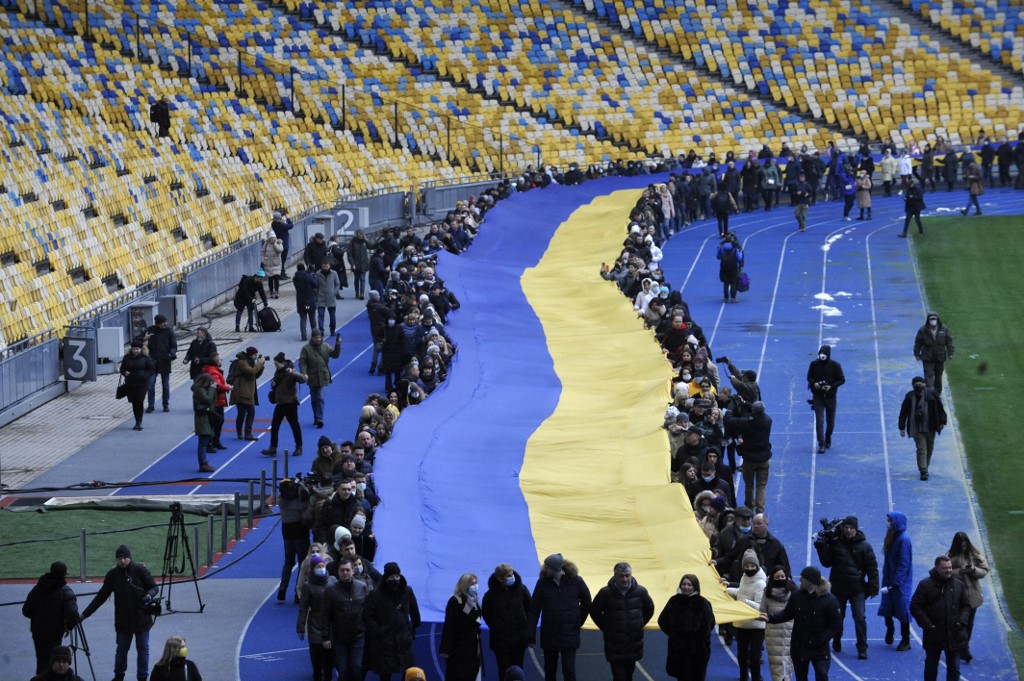 «Journée de l'unité», Kiev. (AFP).