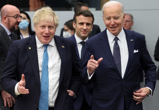 Ukraine: Johnson, Biden, Macron, Scholz et Draghi contre tout «relâchement de la détermination occidentale»