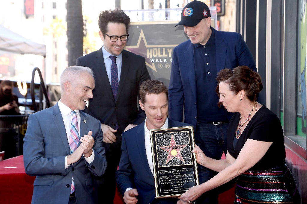 Benedict Cumberbatch inaugure son étoile à Hollywood